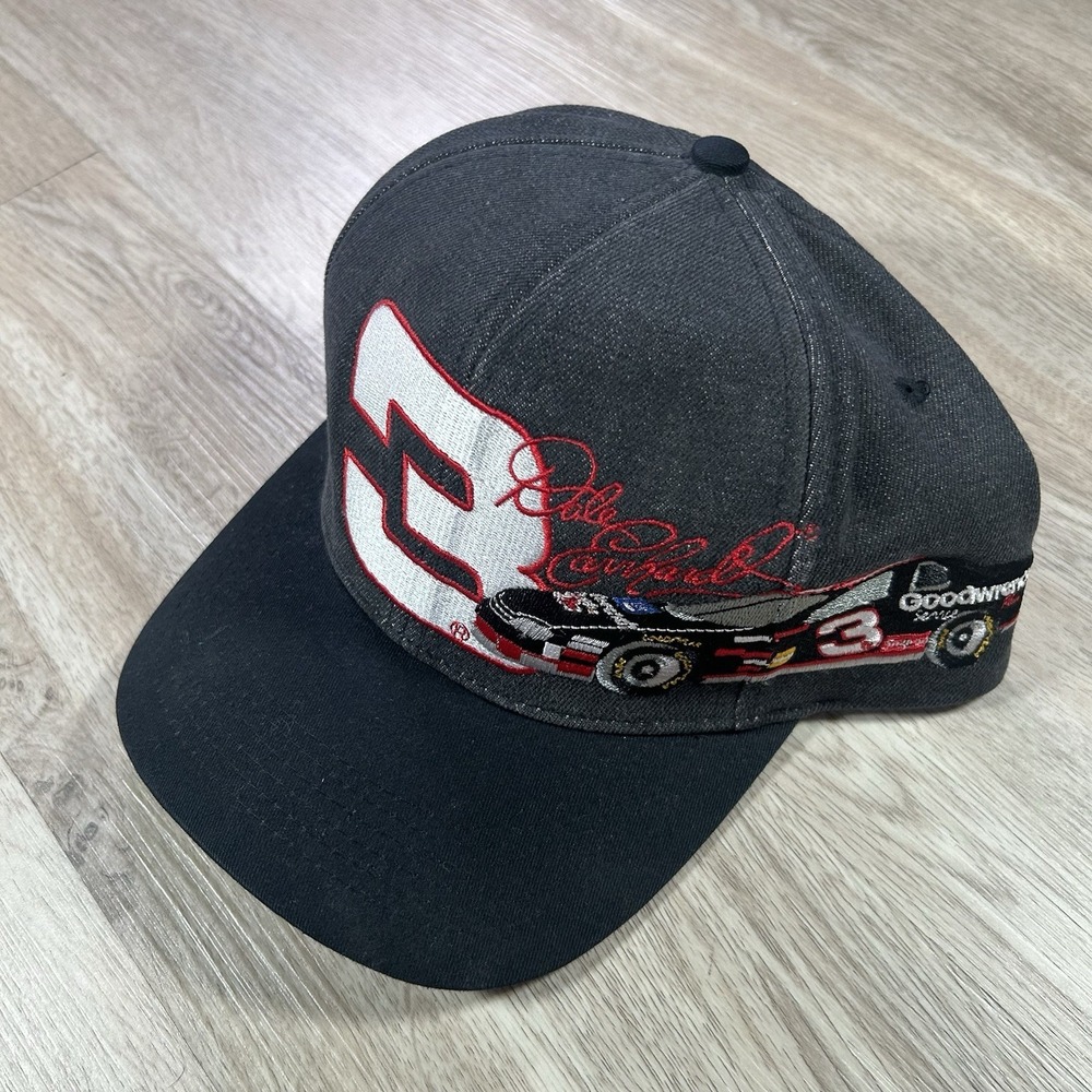 VTG Dale Earnhardt Snapback Hat NASCAR Competitors View Gray Black Cap - Picture 7 of 8